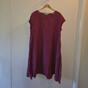 Bryn Walker - Britta Light Linen Scoop Neck Short Sleeve A-line Midi Dress